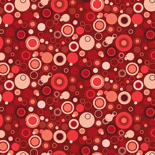 Bubble Dot Basics - Red by Leanne Anderson for Henry Glass Fabrics