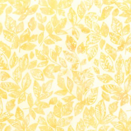 Yellow leaves on a cream background fabric
