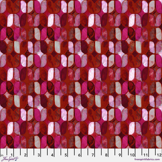 Grisaille - Scarlet || Mosaic by Billy Reue - Free Spirit Fabrics