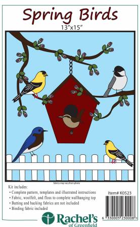 Birds sitting on a tree with a red bird house near y