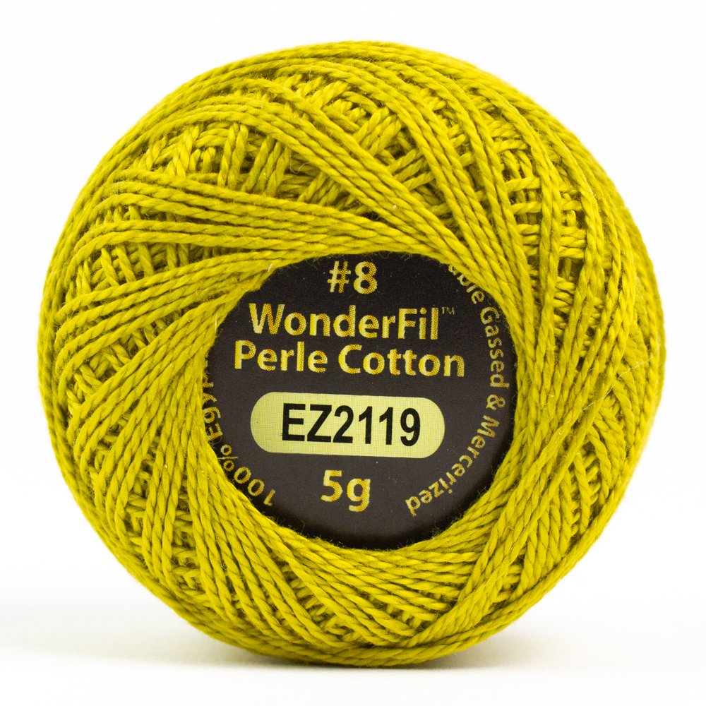 #8 Chartreuse EZ2119 Solid Eleganza Perle Cotton by Alison Glass for Wonderfil