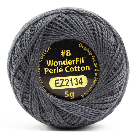 #8 Charcoal EZ2134 Solid Eleganza Perle Cotton by Alison Glass for Wonderfil