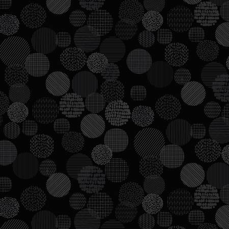 Studio E- Black Textured Large Dots Flannel 108in Wide back