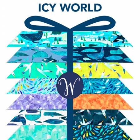 Fat Quarter Icy World Digital, 15pcs/bundle